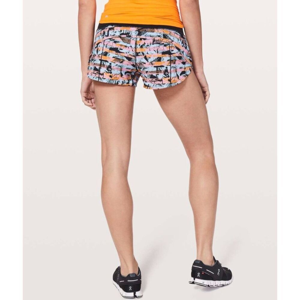 Lululemon Speed Up Short 2.5 Rare Inversion Multi Size 4 Activewear Running - Picture 4 of 11